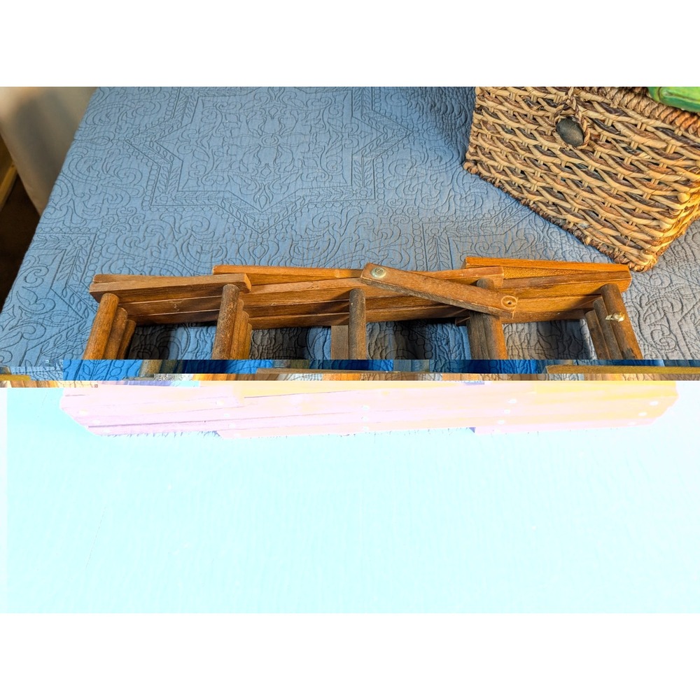 Wooden Accordion Wine Rack Collapsible 10 Bottle Holder Mid Century Vintage - Picture 10 of 12